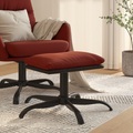 vidaXL Fußhocker Weinrot 60x60x39 cm Stoff und Kunstleder