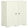 vidaXL Kunststoffschrank 79x43x85,5 cm Holzdesign Cremefarbend