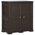 vidaXL Kunststoffschrank 79x43x85,5 cm Holzdesign Braun