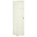 vidaXL Kunststoffschrank 40x43x164 cm Holzdesign Cremefarbend