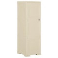 vidaXL Kunststoffschrank 40x43x125 cm Holzdesign Weiß