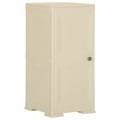 vidaXL Kunststoffschrank 40x43x85,5 cm Holzdesign Weiß