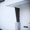 vidaXL Seitenwand für Vordach Schwarz 50x100 cm Hartglas
