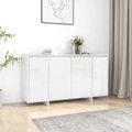 vidaXL Sideboard Hochglanz-Weiß 135x41x75 cm Holzwerkstoff