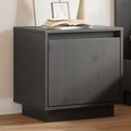 vidaXL Nachttisch Grau 40x30x40 cm Massivholz Kiefer