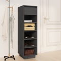 vidaXL Schuhregal Grau 34x30x105 cm Massivholz Kiefer