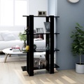 vidaXL Bücherregal/Raumteiler Schwarz 80x30x123,5 cm