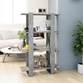 vidaXL, vidaXL Bücherregal/Raumteiler Betongrau 80x30x123,5 cm