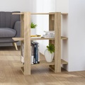 vidaXL Bücherregal/Raumteiler Sonoma-Eiche 80x30x87 cm