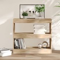vidaXL Bücherregal/Raumteiler Sonoma-Eiche 80x30x72 cm