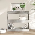 vidaXL, vidaXL Bücherregal/Raumteiler Betongrau 80x30x72 cm
