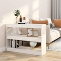 vidaXL Bücherregal/Raumteiler Hochglanz-Weiß 100x30x72 cm