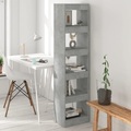 vidaXL Bücherregal/Raumteiler Betongrau 40x30x166 cm