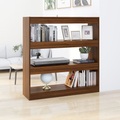 vidaXL Bücherregal/Raumteiler Braun Eichen-Optik 100×30×103 cm