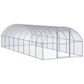 vidaXL, vidaXL Outdoor-Hühnerstall 3x8x2 m Verzinkter Stahl