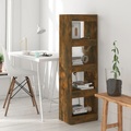 vidaXL Bücherregal/Raumteiler Räuchereiche 40x30x135 cm
