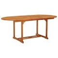 vidaXL Gartentisch 200x100x75 cm Massivholz Eukalyptus