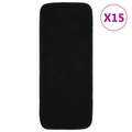 vidaXL, vidaXL Antirutsch Stufenmatten 15 Stk. 60x25 cm Schwarz Rechteckig