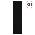 vidaXL, vidaXL Antirutsch Stufenmatten 15 Stk. 75x20 cm Schwarz Rechteckig