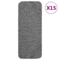 vidaXL, vidaXL Antirutsch Stufenmatten 15 Stk. 60x25 cm Grau Rechteckig