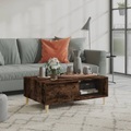 vidaXL Couchtisch Räuchereiche 90x60x35 cm Holzwerkstoff