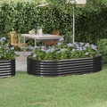 vidaXL Hochbeet Pulverbeschichteter Stahl 175x100x36 cm Anthrazit