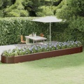 vidaXL Hochbeet Pulverbeschichteter Stahl 507x100x36 cm Braun