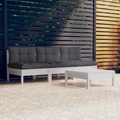 vidaXL 4-tlg. Garten-Lounge-Set mit Anthrazit Kissen Kiefernholz