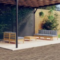 vidaXL 6-tlg. Garten-Lounge-Set mit Grauen Kissen Kiefernholz