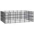 vidaXL Outdoor-Hundezwinger Stahl 22,12 m²