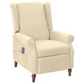 vidaXL Massagesessel Creme Stoff