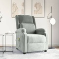 vidaXL Massagesessel Hellgrau Samt