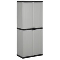 vidaXL, vidaXL Garten-Lagerschrank mit 3 Böden Grau & Schwarz 68x40x168 cm
