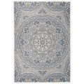 vidaXL Outdoor-Teppich Flachgewebe 160x230 cm Blaues Muster