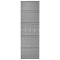 vidaXL Outdoor-Teppich Flachgewebe 80x250 cm Blau Gestreift