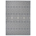 vidaXL Outdoor-Teppich Flachgewebe 120x170 cm Blau Gestreift
