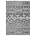 vidaXL Outdoor-Teppich Flachgewebe 160x230 cm Blau Gestreift