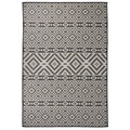 vidaXL Outdoor-Teppich Flachgewebe 160x230 cm Schwarz Gestreift