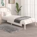 vidaXL Massivholzbett Kiefer 90x190 cm Weiß 3FT Single