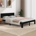 vidaXL Massivholzbett Schwarz 150x200 cm 5FT King Size