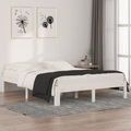vidaXL Massivholzbett Weiß 150x200 cm 5FT King Size