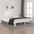 vidaXL Massivholzbett Weiß 180x200cm 6FT Super King
