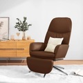 vidaXL Relaxsessel mit Fußstütze Glänzend Braun Kunstleder