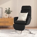 vidaXL Relaxsessel mit Fußstütze Schwarz Stoff
