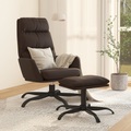vidaXL, vidaXL Relaxsessel mit Hocker Braun Kunstleder