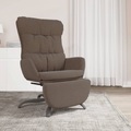 vidaXL Relaxsessel mit Fußstütze Taupe Stoff
