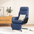 vidaXL Relaxsessel mit Fußstütze Blau Stoff