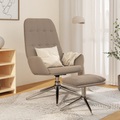 vidaXL, vidaXL Relaxsessel mit Hocker Taupe Mikrofasergewebe