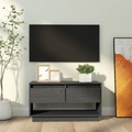 vidaXL TV-Schrank Grau 74x34x40 cm Massivholz Kiefer