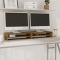 vidaXL Monitorständer Honigbraun 100x24x13 cm Massivholz Kiefer